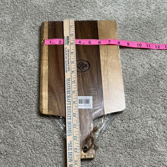 New Cordon Blue Acacia Wood Slate Cutting Board Serving Tray Charcuterie Board - Picture 6 of 8